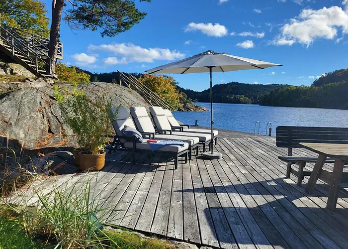 Seaside With Terrace And Jetty In * Søgne