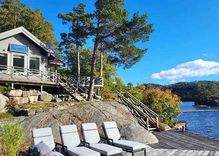 Seaside With Terrace And Jetty In 別荘 Søgne
